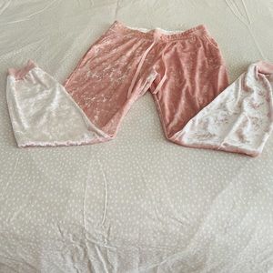 Pink Velvet Like Pants - Size Small